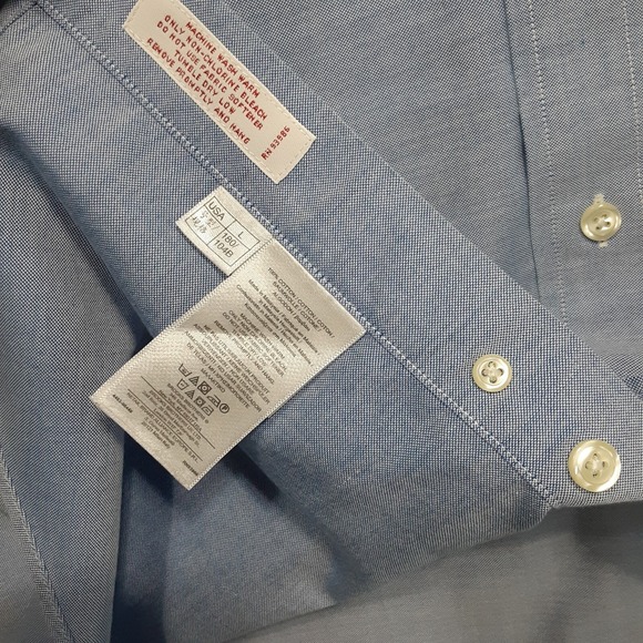 Brooks Brothers 346 Mens Duo Tone Short Sleeve Button Shirt Sz.Large/Light Blue - Picture 4 of 8